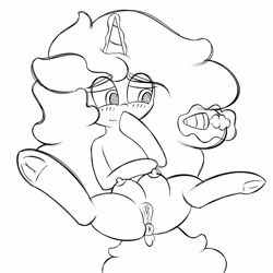 Size: 4000x4000 | Tagged: explicit, artist:vanifl, oc, oc:vanilla flavor, anus, carrot, clitoris, crotchboobs, dock, female, filly, foal, foalcon, food, imported from derpibooru, nipples, nudity, oc only, ponut, pony, unicorn, vulva