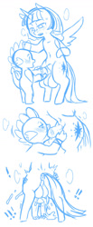 Size: 560x1360 | Tagged: explicit, artist:cold-blooded-twilight, spike, twilight sparkle, alicorn, anus, arm hooves, balls, bipedal, blowjob, blushing, butt, cold blooded twilight, comic, creampie, cum, cum in mouth, deepthroat, dragon, erection, exclamation point, foalcon, futa, futa on male, futa twilight sparkle, g4, handjob, horsecock, imported from derpibooru, intersex, lidded eyes, male, monochrome, nudity, oral, oral creampie, penis, plot, ponut, semi-anthro, sex, ship:twispike, shipping, taint