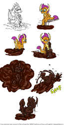 Size: 1501x2906 | Tagged: explicit, artist:smudge proof, anus, belly, comic, commission, dragon, female, fetish, foalcon, g4, imported from derpibooru, masturbation, messy, mud, mud bath, nudity, princess ember, sketch, slave stream, smolder, smolderriere, vulva