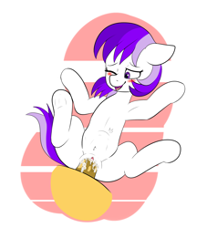Size: 1696x1864 | Tagged: explicit, artist:itwasscatters, oc, oc:book smarts, oc:puff smarts, abdominal bulge, armpits, belly button, creampie, cum, cute, cute porn, female, foalcon, gift art, imported from derpibooru, male, nudity, penetration, penis, pony, sex, simple background, straight, vagina, vaginal