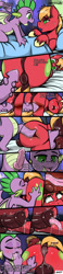 Size: 4804x20588 | Tagged: explicit, artist:jcosneverexisted, spike, age difference, anal fisting, anal toeing, analingus, analingus on male, anatomically incorrect, and then spike was gay, anus, balls, bed, big macintosh, blushing, butt, comic, comic strip, dialogue, dock, dragon, dragon on pony action, duo, duo male, eyes closed, fisting, foalcon, foaldom, g4, gay, horsecock, imported from derpibooru, interspecies, long tongue, lying, male, male on male analingus, nudity, oral, penis, plot, pony, sex, ship:spikentosh, shipping, spike wants the big macinbutt, spikedom, stallion, tail, toe penetration, tongue out, urethral penetration