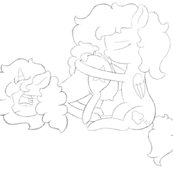 Size: 3000x3000 | Tagged: explicit, artist:vanifl, oc, oc:dreamy, oc:vanilla flavor, anus, clitoris, crotchboobs, female, filly, foal, foalcon, high res, imminent cunnilingus, imminent oral, imminent sex, imported from derpibooru, nipples, nudity, pegasus, ponut, pony, unicorn, vulva