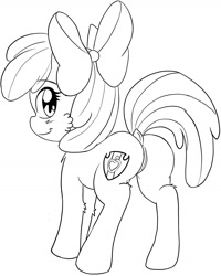Size: 1442x1806 | Tagged: explicit, artist:steelsoul, apple bloom, anus, bloom butt, butt, dock, earth pony, female, filly, foal, foalcon, g4, human vulva on pony, imported from derpibooru, lineart, nudity, plot, pony, solo, solo female, vulva