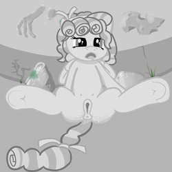 Size: 5000x5000 | Tagged: explicit, artist:poniidesu, alternate version, anatomically correct, anus, bow, butt freckles, cozy glow, cozy glutes, cozybuse, crotchboobs, curly mane, dock, female, filly, foal, foalcon, freckles, frog (hoof), g4, implied chrysalis, implied death, implied lord tirek, imported from derpibooru, moss, my little pony: friendship is magic, nipples, nudity, open mouth, pegasus, petrification, ponut, pony, presenting, solo, solo female, spreading, statue, teats, the ending of the end, tongue out, underhoof, vulva