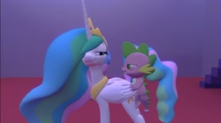 Size: 1024x575 | Tagged: questionable, artist:undeadponysoldier, princess celestia, spike, 3d, alicorn, bedroom eyes, crown, doggy style, dragon, female, foalcon, from behind, g4, gmod, imported from derpibooru, jewelry, male, mare, penetration, pony, regalia, sex, ship:spikelestia, shipping, softcore, straight, vaginal