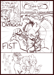 Size: 1489x2038 | Tagged: explicit, artist:crade, spike, twilight sparkle, accidental sex, ahegao, alternate version, armpits, blushing, comic, cross-popping veins, dick move, dragon, dragon ball, dragon ball z, drool, female, fisting, foalcon, g4, imminent rape, imminent sex, imported from derpibooru, male, mare, mistakes were made, moaning, moaning in pleasure, open mouth, orgasm, pony, sex, tongue out, unicorn, unicorn twilight, vaginal fisting