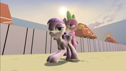 Size: 1024x575 | Tagged: questionable, artist:undeadponysoldier, spike, 3d, ambiguous penetration, bored sex, dragon, earth pony, female, foalcon, g4, gmod, imported from derpibooru, interspecies, male, mare, maud pie, maud pie is not amused, penetration, pony, sex, ship:maudspike, shipping, softcore, spike is not amused, straight, unamused