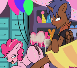 Size: 3047x2708 | Tagged: explicit, artist:galacticham, pinkie pie, oc, oc:lightning bolt, aftersex, age difference, anus, ass up, balloonbutt, blushing, butt, canon x oc, clitoris, cum, cum on butt, cum on hair, earth pony, excessive cum, female, filly, filly pinkie pie, foal, foalcon, g4, high res, horsecock, imported from derpibooru, looking back, male, missing cutie mark, nudity, open mouth, party cave, penis, plot, ponut, pony, prehensile tail, sitting, stallion, stallion on filly, straight, tailjob, unicorn, vagina, vulva, vulvar winking, younger