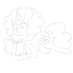 Size: 3000x3000 | Tagged: questionable, artist:vanifl, oc, oc:vanilla flavor, black and white, crotchboobs, female, filly, foal, foalcon, grayscale, high res, imported from derpibooru, monochrome, nipples, nudity, pony, reading, unicorn