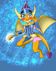 Size: 2850x3600 | Tagged: explicit, artist:stardust-pony, bottomless, clothes, cosplay, costume, cute, dark magician girl, dragon, embarrassed, embarrassed nude exposure, exposed, female, foalcon, g4, genitals, high res, imported from derpibooru, no panties, nudity, partial nudity, smolder, smolderbetes, solo, solo female, vaginal secretions, vulva, yu-gi-oh!