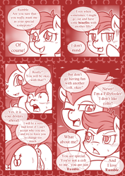 Size: 800x1131 | Tagged: explicit, artist:vavacung, oc, oc:filly fooling, comic:filly fooling, anus, blushing, bow, clothes, colt, colt on filly, comic, crossdressing, dialogue, dock, duo, female, femboy, filly, foal, foalcon, g4, hair bow, imported from derpibooru, male, monochrome, nudity, oc x oc, orientation play, pegasus, pony, rumble, shipping, speech bubble, straight, teenager, tomboy, vulva