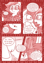 Size: 800x1131 | Tagged: explicit, artist:vavacung, oc, oc:filly fooling, comic:filly fooling, blushing, bow, clitoris, clothes, cloud, colt, comic, crossdressing, dialogue, duo, erection, female, femboy, filly, foal, foalcon, g4, hair bow, horsecock, imported from derpibooru, male, monochrome, nudity, oc x oc, pegasus, penis, pony, precum, rumble, shipping, sky, speech bubble, straight, teary eyes, teenager, tomboy, vaginal secretions, vulva