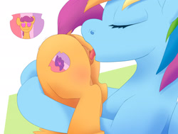 Size: 2120x1599 | Tagged: explicit, rainbow dash, scootaloo, age difference, anonymous artist, anus, butt, cunnilingus, duo, duo female, female, females only, filly, foal, foalcon, g4, heart eyes, imported from derpibooru, lesbian, licking, mare, mare on filly, nudity, oral, pegasus, plot, pony, sex, ship:scootadash, shipping, the cmc's cutie marks, tongue out, vulva, wingding eyes