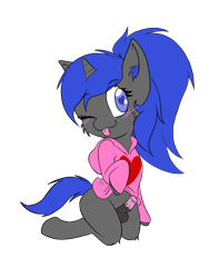 Size: 1536x2048 | Tagged: explicit, artist:steelsoul, oc, oc:dream vezpyre, oc:dream², :p, blushing, clothes, cute, cute porn, ear fluff, fluffy, foalcon, futa, futa oc, futa oc:dream², heart, heart eyes, hoodie, imported from derpibooru, intersex, kneeling, nudity, oc only, ocbetes, one eye closed, penis, pony, ponytail, simple background, sitting, small penis, solo, solo futa, tongue out, transparent background, unicorn, wingding eyes, wink