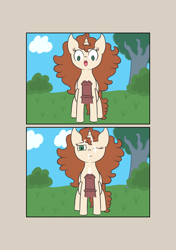 Size: 3541x5016 | Tagged: explicit, artist:vanifl, oc, oc:vanilla flavor, 2 panel comic, comic, creampie, crotchboobs, cum, female, filly, foal, foalcon, horn, horsecock, imported from derpibooru, nudity, open mouth, penis, pony, stylistic suck, unicorn
