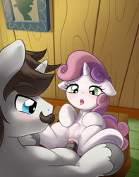 Size: 1250x1588 | Tagged: explicit, artist:pestil, sweetie belle, abdominal bulge, age difference, anatomically correct, big dom small sub, blushing, crotchboobs, delicious flat crotch, father and child, father and daughter, female, filly, foal, foalcon, g4, hondo flanks, imported from derpibooru, incest, infidelity, male, missionary position, nipples, nudity, open mouth, penetration, pony, sex, ship:sweetieflanks, shipping, spread legs, spreading, stallion, stallion on filly, straight, sweat, teats, unicorn, vaginal, vaginal secretions, vulva