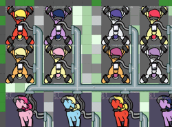 Size: 1171x862 | Tagged: explicit, artist:dailevy, all three filled, anal insertion, animated, ankle cuffs, artificial insemination, automated breeding center, blindfold, bondage, collar, cuffs, cum, cum inflation, female, foalcon, futa, futa unknown, game, gif, imported from derpibooru, inflation, insertion, intersex, male, mare, milking machine, nudity, oral insertion, penis, penis milking, pipe, pony