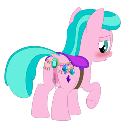 Size: 1280x1280 | Tagged: explicit, artist:unsavorydom, anal insertion, aquabetes, aquamarine, blushing, butt, buttplug, clitoris, crotchboobs, cute, dock, earth pony, female, filly, foal, foalcon, g4, gem, genital fashion, imported from derpibooru, insertion, jeweled buttplug, nipples, nudity, plot, pony, raised hoof, saddle, sex toy, solo, solo female, tack, teats, vaginal secretions, vulva, vulvar winking