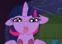 Size: 3024x2160 | Tagged: explicit, artist:buttercupsaiyan, spike, twilight sparkle, animated, cum, cum in mouth, cum on nose, cum on tongue, cumming, double the fun, dragon, facial, female, female focus, foalcon, g4, hemipenis, high res, imported from derpibooru, lidded eyes, male, male pov, mare, multidick, nudity, offscreen character, oral, penis, pony, pov, sex, ship:twispike, shipping, solo focus, sound, straight, unicorn, unicorn twilight, webm