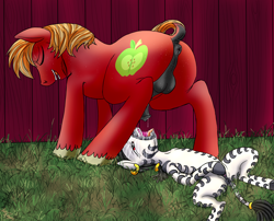 Size: 3150x2550 | Tagged: explicit, artist:harryclopper, oc, oc:desta, anus, big macintosh, blowjob, bukkake, cum, dubious consent, female, filly, foal, foalcon, g4, high res, horsecock, imported from derpibooru, jewelry, masturbation, nudity, oral, penis, ponut, red eyes, sex, spread legs, spreading, vagina, zebra, zebra oc