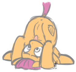 Size: 1078x1023 | Tagged: questionable, artist:hopefulsparks, scootaloo, anus, attempted autocunnilingus, butt, female, filly, foal, foalcon, g4, genitals, imported from derpibooru, nudity, pegasus, plot, pony, presenting, presenting anus, presenting pussy, simplistic anus, simplistic vulva, sketch, solo, solo female, vulva