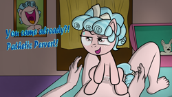 Size: 3840x2160 | Tagged: explicit, artist:daviscollus, bed, bedroom, cowgirl position, cozy glow, cum, cumming, disappointed, female, filly, foal, foalcon, foaldom, g4, high res, human, human male, human male on filly, human on pony action, imported from derpibooru, interspecies, male, nudity, orgasm, pegasus, penetration, penis, pony, premature ejaculation, sex, soft color, straight, text, vaginal, vulva