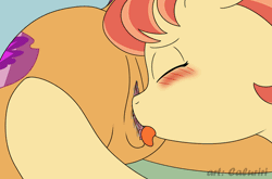 Size: 1280x845 | Tagged: explicit, artist:caluriri, scootaloo, comic:love it here in ponyville, age difference, animated, anus, aunt and niece, aunt holiday, big dom small sub, blushing, cunnilingus, female, filly, foal, foalcon, g4, gif, imported from derpibooru, incest, lesbian, mare, mare on filly, nudity, oral, pony, ponydom, ponysub, scootacest, sex, ship:scootaday, vagina, vaginal secretions, vulva