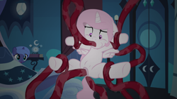 Size: 1920x1080 | Tagged: explicit, semi-grimdark, artist:toinfinity, princess celestia, princess luna, comic:tia's tentacle time, alicorn, anal, cewestia, dubious consent, female, filly, filly luna, foal, foalcon, g4, imported from derpibooru, multiple penetration, oral, penetration, pony, sex, show accurate, show accurate porn, tentacle blowjob, tentacle porn, tentacles, tentacles on filly, triple penetration, vaginal, woona, younger