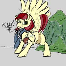 Size: 600x600 | Tagged: explicit, artist:thebathwaterhero, oc, oc:hidden gem, anus, butt, crotchboobs, cyoa, cyoa:landfall, female, filly, foal, foalcon, imported from derpibooru, nipples, nudity, pegasus, plot, pony, solo, solo female, vulva