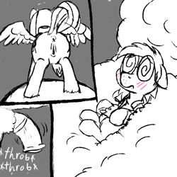 Size: 600x600 | Tagged: explicit, artist:thebathwaterhero, oc, oc:crystal lattice, oc:dusty miller, oc:hidden gem, anus, colt, comic, cyoa, cyoa:landfall, earth pony, female, filly, foal, foalcon, imported from derpibooru, insect, lying down, male, mare, moth, mothpony, nudity, oc only, on back, original species, pegasus, penis, pony, vulva