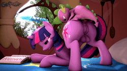 Size: 960x540 | Tagged: explicit, artist:godoffury, spike, twilight sparkle, 3d, age difference, anal, animated, anus, ass up, bouncing crotchboobs, butt, clitoris, crotchboobs, doggy style, dragon, dragon on pony action, dragons riding ponies, face down ass up, female, foalcon, from behind, g4, golden oaks library, imported from derpibooru, interspecies, looking at you, looking back, looking back at you, male, mare, nipples, nudity, penetration, penis, plot, ponut, pony, pseudoincest, riding, riding a pony, sex, ship:twispike, shipping, size difference, sound, source filmmaker, spike riding twilight, straight, straight shota, twibutt, unicorn, unicorn twilight, vulva, vulvar winking, webm