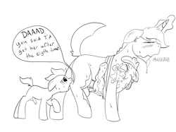 Size: 2732x2048 | Tagged: explicit, grimdark, artist:high-horse, abuse, age difference, belly riding, big dom small sub, black and white, bondage, bound, colt, crying, cum, cum everywhere, cum on body, earth pony, erection, eyelashes, father and child, father and son, female, femsub, filly, foal, foalcon, fucked senseless, gag, grayscale, high res, horsecock, imported from derpibooru, magic, magical gag, male, maledom, monochrome, multiple orgasms, multiple vaginal orgasms, nudity, orgasm, penetration, penis, piercing, pony, rape, rope, scratches, sex, size difference, stallion, stallion on filly, straight, submissive, unicorn, vaginal, vaginal secretions, vaginal secretions trail, watching