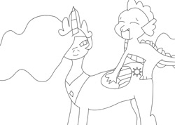Size: 853x608 | Tagged: explicit, artist:undeadponysoldier, princess celestia, spike, alicorn, alternate version, anal, bedroom, crown, dragon, dragon on pony action, female, foalcon, g4, imported from derpibooru, interspecies, jewelry, male, mare, penetration, pony, regalia, sex, ship:spikelestia, shipping, straight, trace