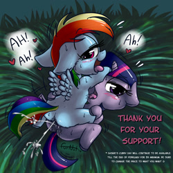 Size: 2000x2000 | Tagged: explicit, artist:furnut, rainbow dash, twilight sparkle, 2014, ahegao, anatomically incorrect, blushing, female, filly, filly on filly, foal, foalcon, from front, g4, heart, high res, imported from derpibooru, incorrect leg anatomy, lesbian, looking back, lying down, lying on top of someone, missionary position, moaning, moaning in pleasure, nudity, on back, open mouth, orgasm, pegasus, pony, sex, ship:twidash, shipping, simultaneous orgasm, squirting, tongue out, tribadism, unicorn, unicorn twilight, unshorn fetlocks, vaginal orgasm, vaginal secretions, vulva