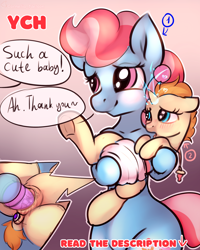 Size: 2403x3000 | Tagged: explicit, artist:cornelia_nelson, advertisement, age difference, ahegao, anal insertion, anal-vaginal orgasm, baby, babycon, bad parenting, bedroom eyes, buttplug, commission, cup cake, daughter, diaper, dildo, double penetration, drool, drool string, earth pony, eyes rolling back, female, female orgasm, females only, fetish, filly, floppy ears, foal, foalcon, g4, glowing, glowing horn, heart, heart eyes, high res, hoofing, horn, horngasm, imported from derpibooru, insertion, lesbian, magic, magic aura, mare, mare on filly, moan, moaning, moaning in pleasure, mother, mother and child, mother and daughter, multiple penetration, open mouth, orgasm, pacifier, panting, penetration, pony, pony on pony action, pumpkin cake, raised tail, sex toy, smiling, tail, tail aside, text, tongue out, underhoof, unicorn, vaginal insertion, vaginal secretions, wingding eyes, ych example, your character here