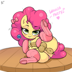 Size: 2000x2000 | Tagged: explicit, artist:aer0 zer0, anus, balls, bedroom eyes, blushing, butt, candy, clothes, collar, colt, crossdressing, dialogue, dock, edit, evening gloves, femboy, foal, foalcon, food, frog (hoof), g4, gloves, heart, high res, hoof hold, horsecock, imported from derpibooru, legwear, li'l cheese, lip bite, lollipop, long gloves, looking at you, male, my little pony: friendship is magic, nudity, panties, panties aside, penis, ponut, pony, precum, presenting, presenting anus, presenting balls, presenting butt, presenting penis, puffy anus, socks, solo, solo male, spread legs, spreading, stockings, the last problem, thigh highs, trap, underhoof, underwear