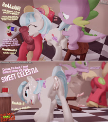 Size: 3840x4320 | Tagged: explicit, artist:moorsheadfalling, spike, comic:big mac and spike fuck everypony, 3d, afterglow, aftersex, ahegao, anal, anal creampie, anus, balls, big dickentosh, big macintosh, big penis, blowjob, caught, coco is an anal slut, coco pommel, coco pommel gets all the stallions, cocomac, comic, creampie, cum, dialogue, dragon, dripping, dripping cum, facial, female, foalcon, g4, group, group sex, horsecock, human penis, implied rarity, imported from derpibooru, licking, licking cock, male, nudity, offscreen character, open mouth, oral, penetration, penis, ponut, pony, running away, sex, ship:cocospike, shipping, skeet and retreat, straight, text, tongue out