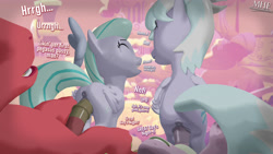 Size: 3840x2160 | Tagged: explicit, artist:moorsheadfalling, spike, comic:big mac and spike fuck everypony, 3d, anus, big macintosh, big penis, cloudchaser, dialogue, dragon, earth pony, faceless male, female, flitter, flittermac, foalcon, foursome, g4, group sex, high res, horsecock, imported from derpibooru, interspecies, male, nudity, offscreen character, pegasus, penetration, penis, ponut, pony, reverse cowgirl, sex, ship:spikechaser, shipping, straight, text, vaginal