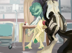 Size: 1280x936 | Tagged: explicit, artist:lostdragon01, oc, oc:d, blood, defloration, female, filly, foal, foalcon, gypsy vanner, horsecock, imported from derpibooru, male, nudity, oc only, oc x oc, penetration, penis, pony, sex, shipping, size difference, straight, unshorn fetlocks, vaginal