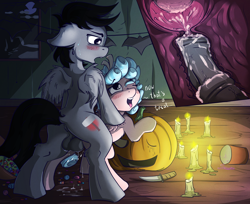 Size: 3040x2480 | Tagged: explicit, artist:rainihorn, oc, oc:aerial ace, age difference, ahegao, balls, bedroom eyes, blushing, candle, candy, canon x oc, cervical contact, cervix, couple, cozy glow, creampie, cum, cum in uterus, cumming, female, filly, floppy ears, foal, foalcon, food, g4, halloween, high res, holiday, horsecock, imported from derpibooru, internal cumshot, jack-o-lantern, male, nightmare night, nudity, open mouth, pegasus, penetration, penis, pony, pumpkin, sex, stallion, stallion on filly, straight, text, uterus, vaginal, vaginal creampie, wings, x-ray, ych result