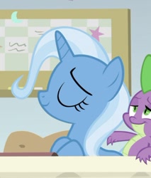 Size: 371x435 | Tagged: questionable, artist:memnoch, spike, a horse shoe-in, cropped, dragon, edit, edited screencap, female, foalcon, g4, hundreds of users filter this tag, imported from derpibooru, male, mare, my little pony: friendship is magic, out of context, pony, screencap, sex, ship:spixie, shipping, softcore, straight, trixie, unicorn, wat
