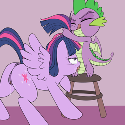 Size: 1009x1009 | Tagged: explicit, artist:enookie, editor:wumbl3, spike, twilight sparkle, age difference, ahegao, alicorn, and then spike was a man, anus, blowjob, butt, cropped, dragon, dragon on pony action, duo, duo male and female, edit, eyes closed, female, foalcon, g4, hair pulling, imported from derpibooru, interspecies, licking, licking lips, male, mare, nudity, open mouth, oral, penis, plot, ponut, pony, pseudoincest, raised hoof, sex, ship:twispike, shipping, stool, straight, tongue out, twibutt, twilight is a foal fiddler, vaginal secretions, vulva, winged spike, wings