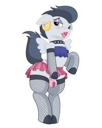 Size: 2400x3000 | Tagged: explicit, artist:regolithart, ahegao, alternate version, bdsm, bedroom eyes, bipedal, blushing, chastity, chastity cage, choker, clothes, colt, crossdressing, ear piercing, earring, evening gloves, femboy, fishnet stockings, foal, foalcon, g4, gloves, high res, imported from derpibooru, jewelry, legwear, lidded eyes, long gloves, looking at you, male, open mouth, orgasm denial, panties, pegasus, piercing, pony, rumble, simple background, sissy, skirt, socks, solo, solo male, spiked choker, stockings, stupid sexy rumble, thigh highs, thong, transparent background, tube top, underwear