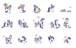 Size: 4680x2976 | Tagged: explicit, editor:proto29, rarity, spike, big crotchboobs, big penis, comic, crotchboobs, derpibooru exclusive, dragon, edit, eyes closed, female, foalcon, g4, huge crotchboobs, imported from derpibooru, impossibly large crotchboobs, impossibly large penis, male, multidick, multiple penetration, nipples, nudity, penis, pony, potion, sex, ship:sparity, shipping, simple background, straight, vulva, white background, winged spike, wings