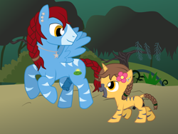 Size: 4000x3000 | Tagged: explicit, artist:theonewithoutaname, oc, oc:sweet spirit, oc:wanderin' spirit, alternate version, balls, braid, braided tail, brothers, colt, commission, cutie mark, ear piercing, earring, femboy, flower, flower in hair, flying, foal, foalcon, horn, horsecock, hybrid, implied incest, imported from derpibooru, jewelry, looking at each other, male, males only, nudity, pendant, penis, piercing, pony, show accurate, show accurate porn, siblings, smiling, stallion, stripes, tail, walking, wings, zony