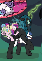 Size: 1081x1542 | Tagged: explicit, grimdark, artist:trash anon, princess flurry heart, queen chrysalis, shining armor, alicorn, anal, anal insertion, anal vore, analingus, anus, ballgag, balls, balls deep, bdsm, belly riding, cadancepred, changeling, changeling queen, chastity, chastity cage, chrysdom, cum, dock, drool, eyes closed, fangs, female, femdom, fetish, flurryprey, flurrysub, foal, foalcon, forced, futa, futa filly, futa on futa, futa on male, futa on male rape, futa princess cadance, futa princess flurry heart, futa queen chrysalis, futadom, g4, gag, glazed dick, glowing horn, horn, implied transformation, imported from derpibooru, incest, insertion, internal, intersex, leaking cum, levitation, looking back, magic, magic aura, male, malesub, mare, nudity, older, older flurry heart, oral, orgasm denial, pain, painal, penetration, penis, ponut, pony, princess cadance, quadrupedal, queen chrysalis raping shining armor, raised leg, raised tail, rape, sex, shiningsub, size difference, smiling, stallion, subdance, submissive, sweat, sweaty balls, tail, telekinesis, unicorn, unwilling predator, vore, vorecest