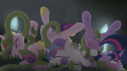 Size: 3840x2160 | Tagged: explicit, artist:dtcx97, princess flurry heart, twilight sparkle, age difference, ahegao, alicorn, all three filled, anal, anal creampie, anus, ass up, bondage, creampie, crotchboobs, cum, cum in mouth, cum out nose, eyes closed, female, filly, foal, foalcon, frontbend, g4, high res, hoof shoes, imported from derpibooru, mare, mother and child, mother and daughter, multiple penetration, nipples, nudity, older, open mouth, oral, oral creampie, orgasm, penetration, pony, princess cadance, sex, sisters-in-law, squirting, teats, tentacle blowjob, tentacle bondage, tentacle porn, tentacles, tentacles on female, tentacles on filly, trio, trio female, triple penetration, underhoof, vaginal, vaginal secretions, vulva, wall of tags, wallpaper, wallpaper for the fearless