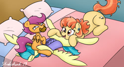 Size: 1414x769 | Tagged: explicit, artist:strebiskunk, scootaloo, aunt holiday, auntie lofty, clitoris, cookie, cunnilingus, cute, cute porn, earth pony, equestria's best aunts, facesitting, faic, female, foalcon, food, g4, group sex, imported from derpibooru, incest, lesbian, mare, nudity, oral, pegasus, pony, scootacest, sex, ship:lofty day, ship:loftyloo, shipping, tongue out, vulva