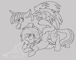 Size: 1764x1395 | Tagged: explicit, artist:lockhe4rt, twilight sparkle, oc, oc:filly anon, ahegao, alicorn, all the way through, canon x oc, chest fluff, crying, cum, cum through, cumming, drool, ear fluff, earth pony, excessive cum, female, filly, foal, foalcon, futa, futa on female, futa twilight sparkle, g4, grayscale, imported from derpibooru, intersex, lineart, lip bite, monochrome, open mouth, penetration, pony, sex, simple background, twilight is a foal fiddler, vaginal, vomit, vomiting cum, white background, wide eyes