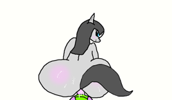 Size: 905x529 | Tagged: explicit, artist:undeadponysoldier, spike, oc, oc:klavinova, alternate version, anal, bedroom eyes, blushing, butt blush, canon x oc, crack shipping, cum, dragon, dragon on pony action, earth pony, female, foalcon, g4, imported from derpibooru, interspecies, mare, penetration, pony, sex, ship:spikenova, shipping, the ass was fat